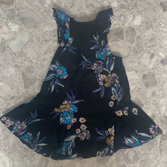 Free People Summer in Tulum Tunic black linen tunic XS sleeveless ruffle - Picture 5 of 10